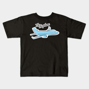 Blue Airplane Kids T-Shirt